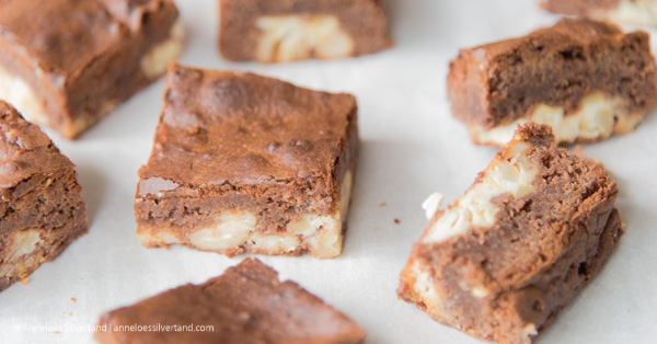 White Chocolate Cashew Brownies