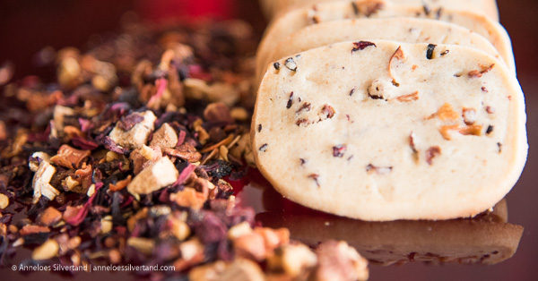 Strawberry Rhubarb Tea Cookies