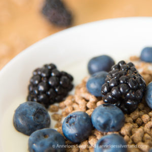 Black and Blueberry Yoghurt Breakfast